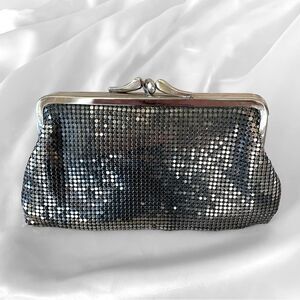 Vintage Whiting & Davis Silver Mesh Clutch Purse